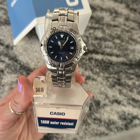 NWT • Casio • 100M water resistant silver watch - Picture 2 of 6